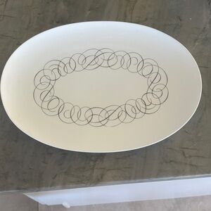 Sophisticated White and Gray Serveware Plate